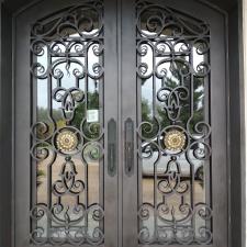 Front door bronze finish